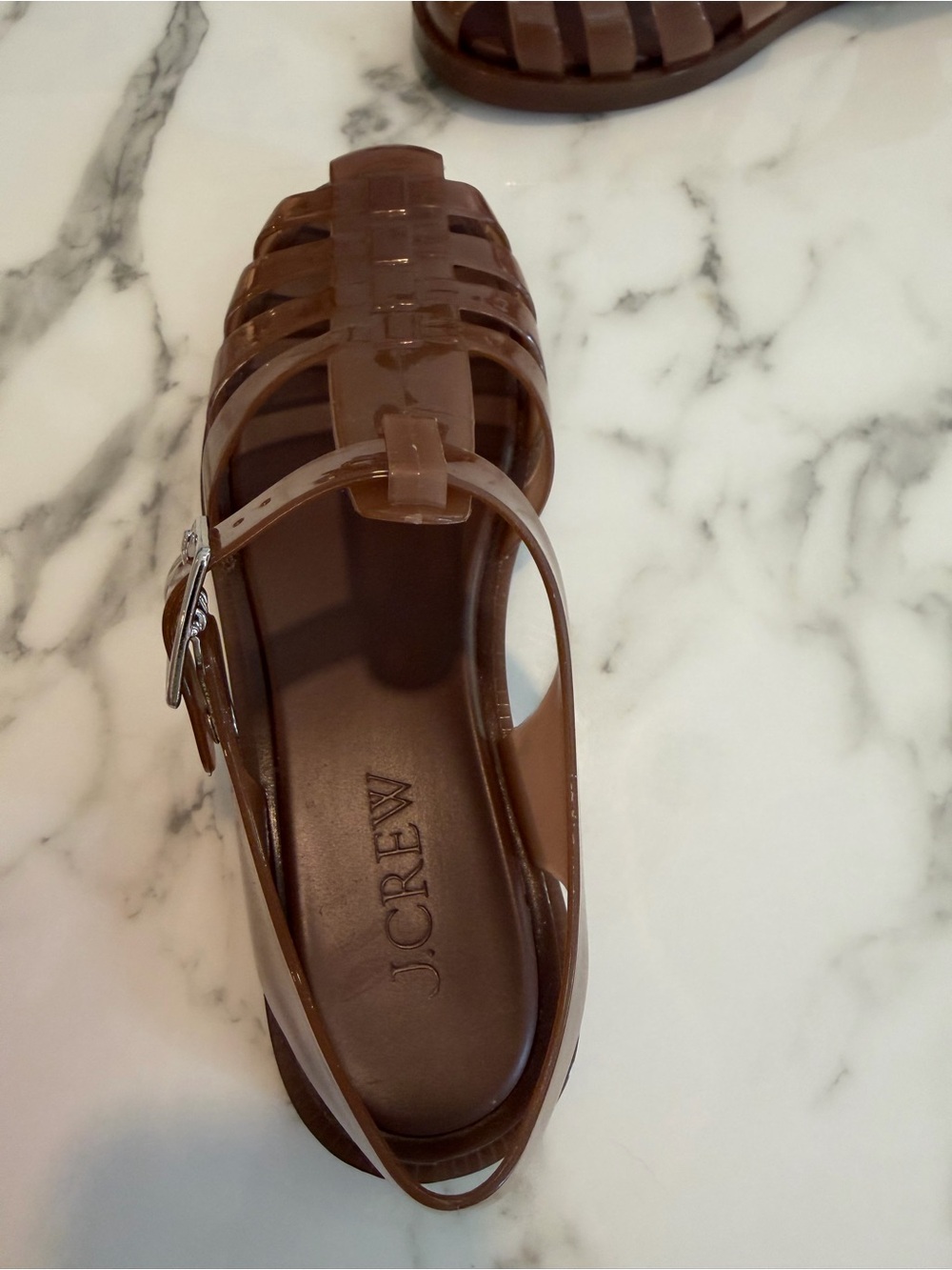 Women’s J Crew Fisherman Jelly Sandals in (Elm Wood) - Picture 3 of 7